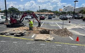 Catch Basin repair in parking lot